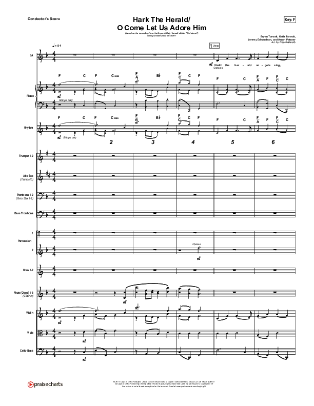 Hark The Herald/O Come Let Us Adore Him Conductor's Score (Bryan & Katie Torwalt)