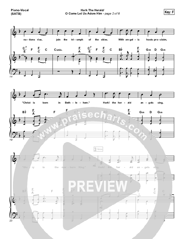 Hark The Herald/O Come Let Us Adore Him Piano/Vocal Pack (Bryan & Katie Torwalt)