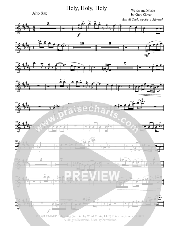 Holy Holy Holy Alto Sax (Gary Oliver)