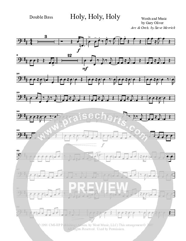 Holy Holy Holy Double Bass (Gary Oliver)