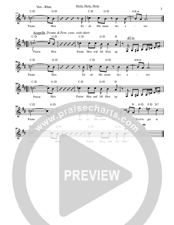 Holy Holy Holy Rhythm/Vocal (Gary Oliver)