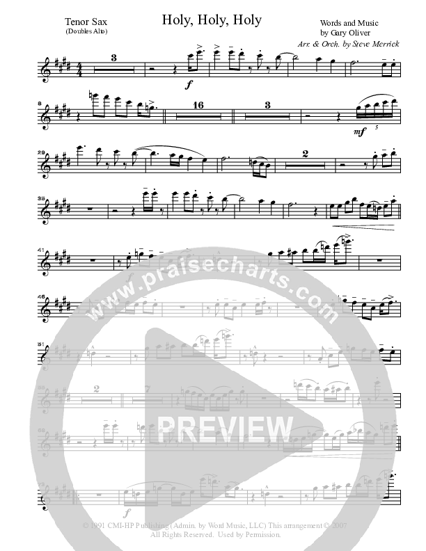 Holy Holy Holy Tenor Sax 2 (Gary Oliver)