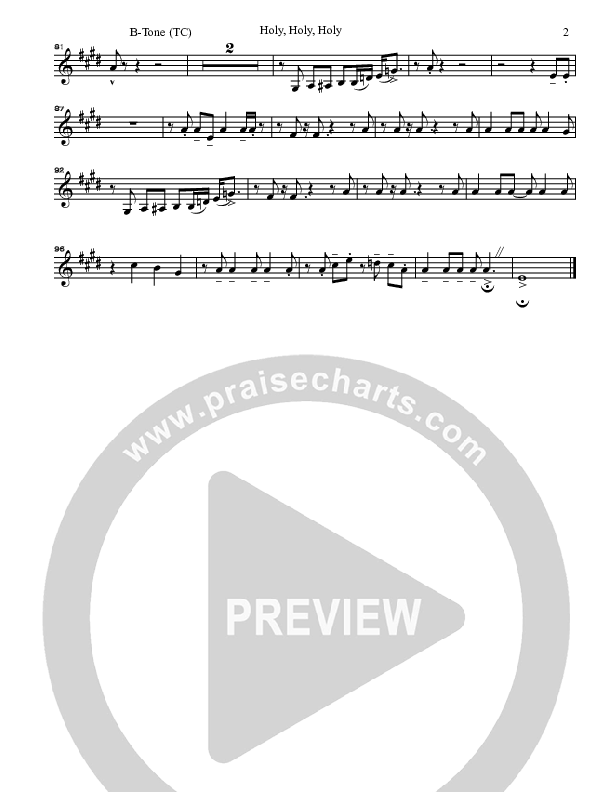 Holy Holy Holy Tenor Sax/Clarinet (Gary Oliver)