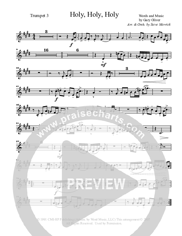 Holy Holy Holy Trumpet 3 (Gary Oliver)