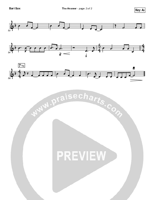 The Answer Bari Sax (Jeremy Camp)