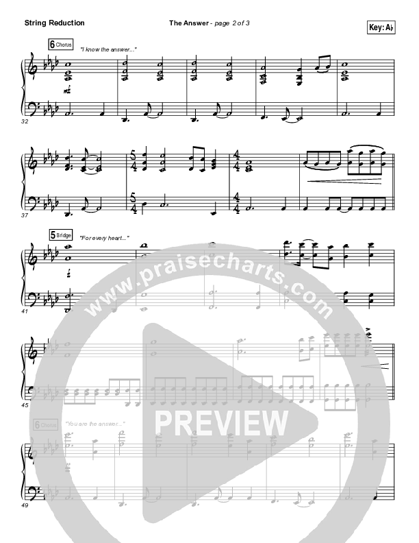 The Answer Synth Strings (Jeremy Camp)