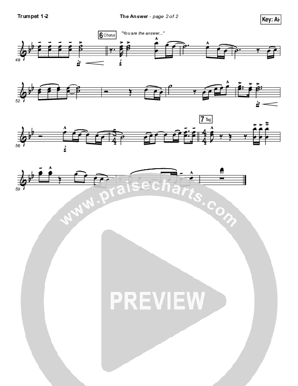 The Answer Trumpet 1,2 (Jeremy Camp)