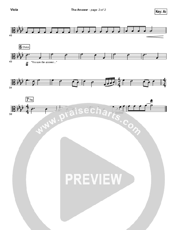 The Answer Viola (Jeremy Camp)