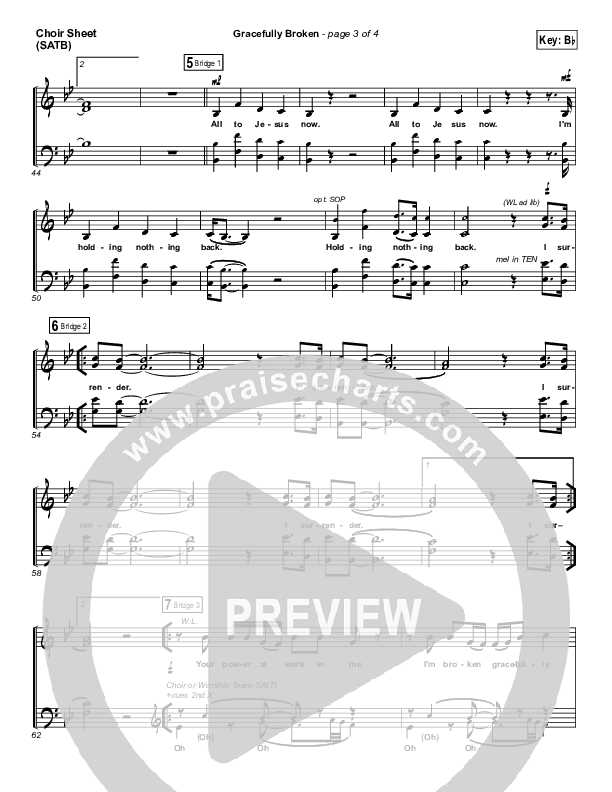 Gracefully Broken Choir Sheet (SATB) (Tasha Cobbs Leonard)