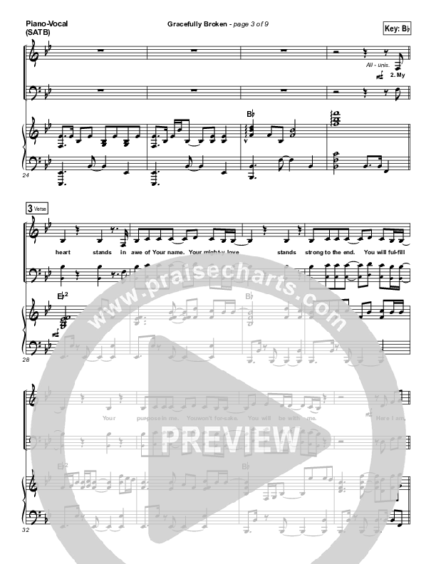 Gracefully Broken Piano/Vocal (SATB) (Tasha Cobbs Leonard)