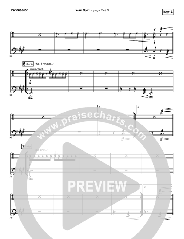 Your Spirit Percussion (Tasha Cobbs Leonard / Kierra Sheard)