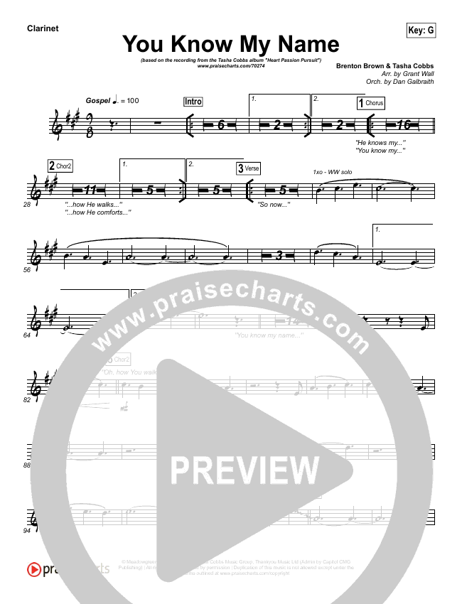 You Know My Name Sheet Music PDF (Tasha Cobbs / Jimi Cravity