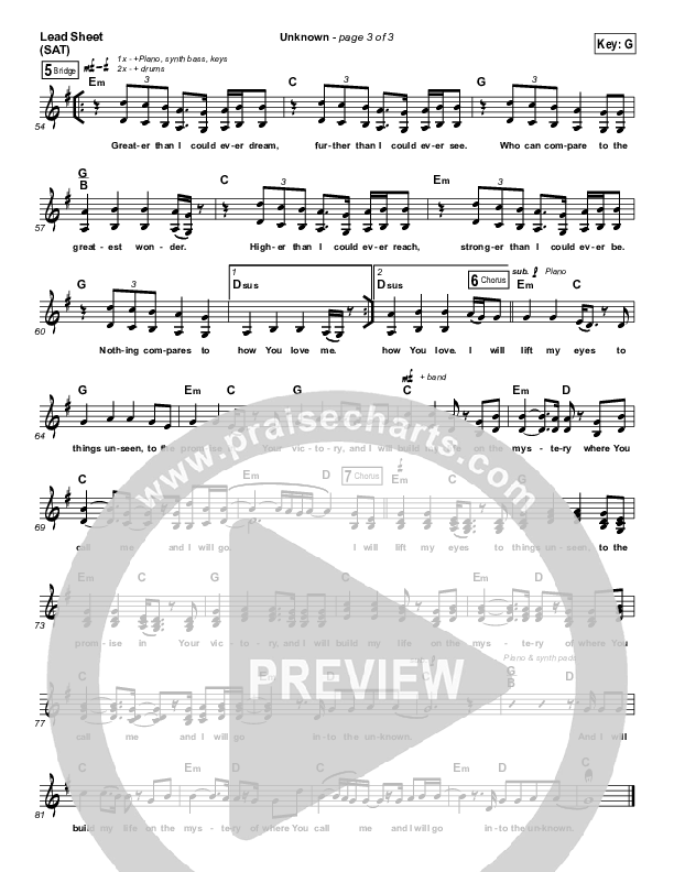 Unknown Lead Sheet (SAT) (Mosaic MSC)