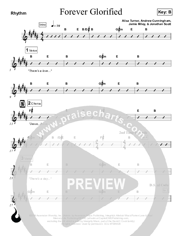 Forever Glorified Rhythm Chart (Ascension Worship)
