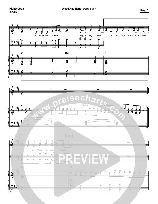 Wood And Nails Sheet Music PDF (The Porter's Gate / Josh Garrels / Audrey  Assad) - PraiseCharts