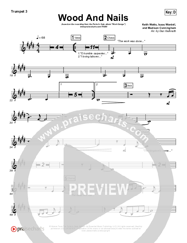 Wood And Nails Trumpet 3 (The Porter's Gate / Josh Garrels / Audrey Assad)