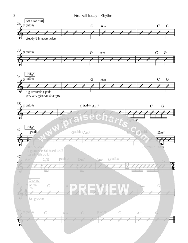 Fire Fall Today Rhythm Chart (Concord West Hills)