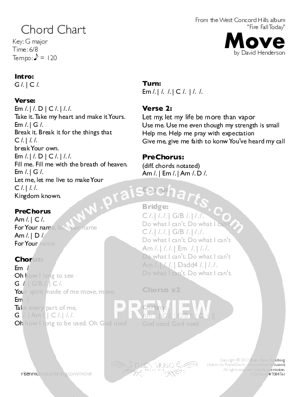 Move Chords & Lyrics (Concord West Hills)