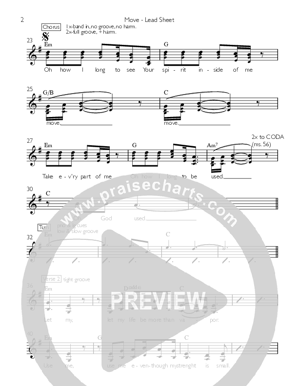 Move Lead Sheet (Concord West Hills)