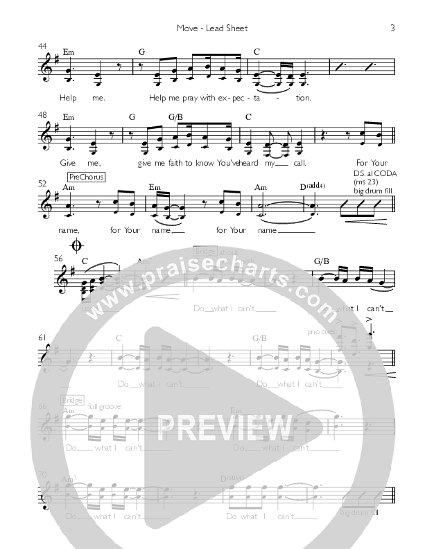 Move Lead Sheet (Concord West Hills)