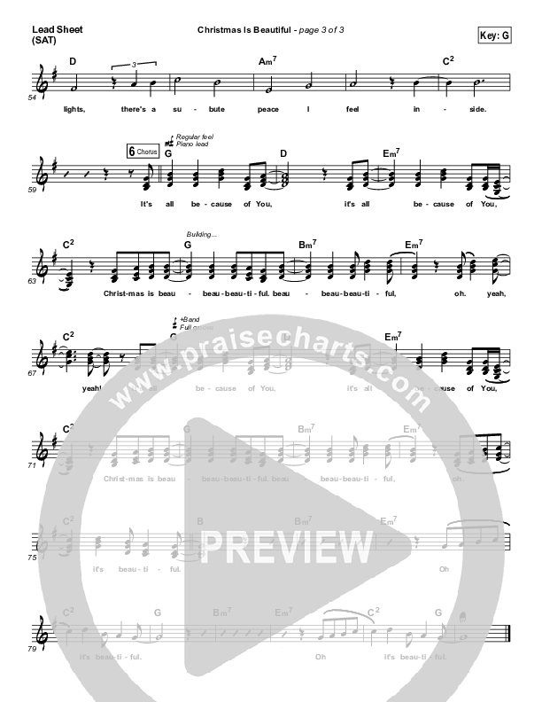 Christmas Is Beautiful  Lead Sheet (Shelly E. Johnson)