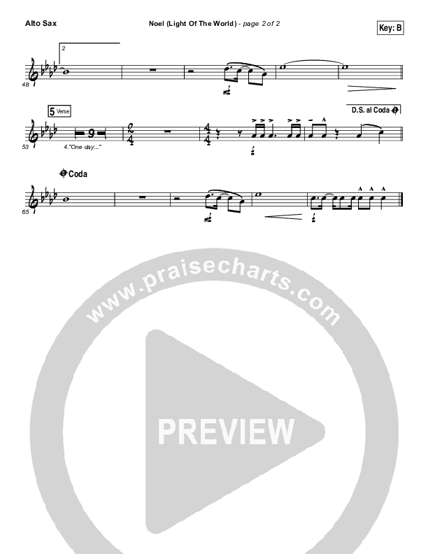 Noel (Light of the World) Alto Sax (Shelly E. Johnson)