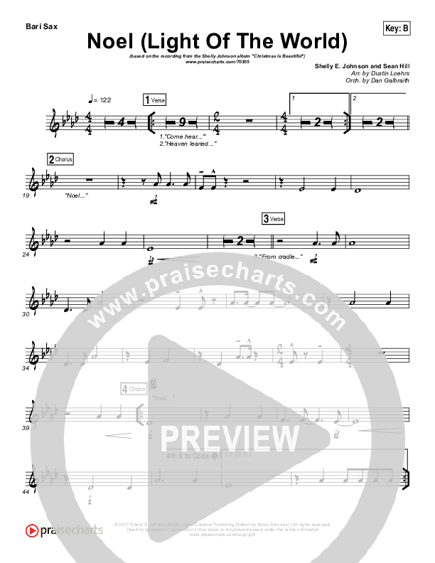 Noel (Light of the World) Bari Sax (Shelly E. Johnson)
