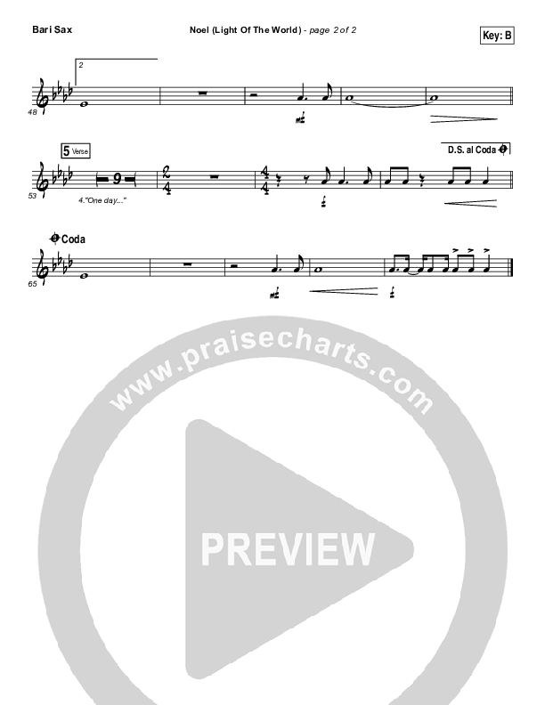 Noel (Light of the World) Bari Sax (Shelly E. Johnson)