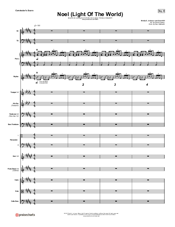 Noel (Light of the World) Conductor's Score (Shelly E. Johnson)
