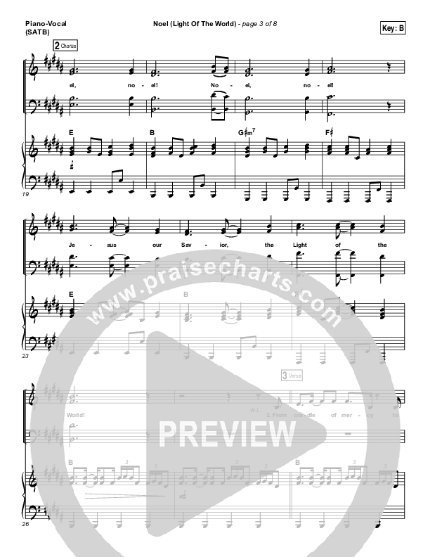 Noel (Light of the World) Piano/Vocal Pack (Shelly E. Johnson)