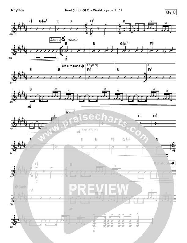 Noel (Light of the World) Rhythm Chart (Shelly E. Johnson)