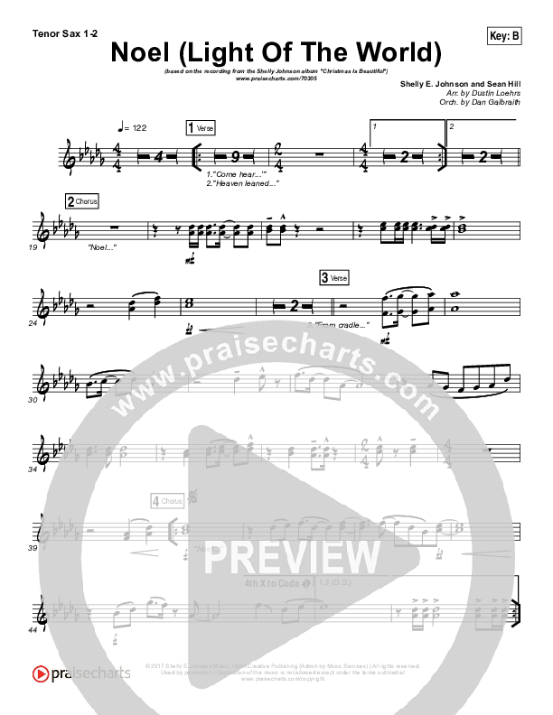 Noel (Light of the World) Tenor Sax 1/2 (Shelly E. Johnson)
