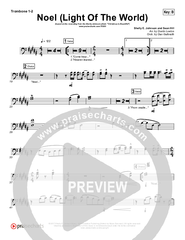 Noel (Light of the World) Trombone 1/2 (Shelly E. Johnson)