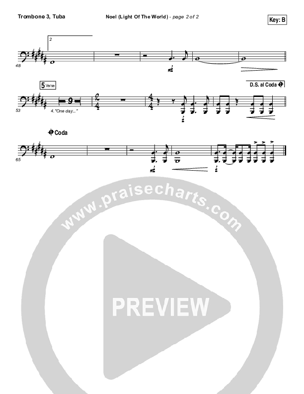 Noel (Light of the World) Trombone 3/Tuba (Shelly E. Johnson)