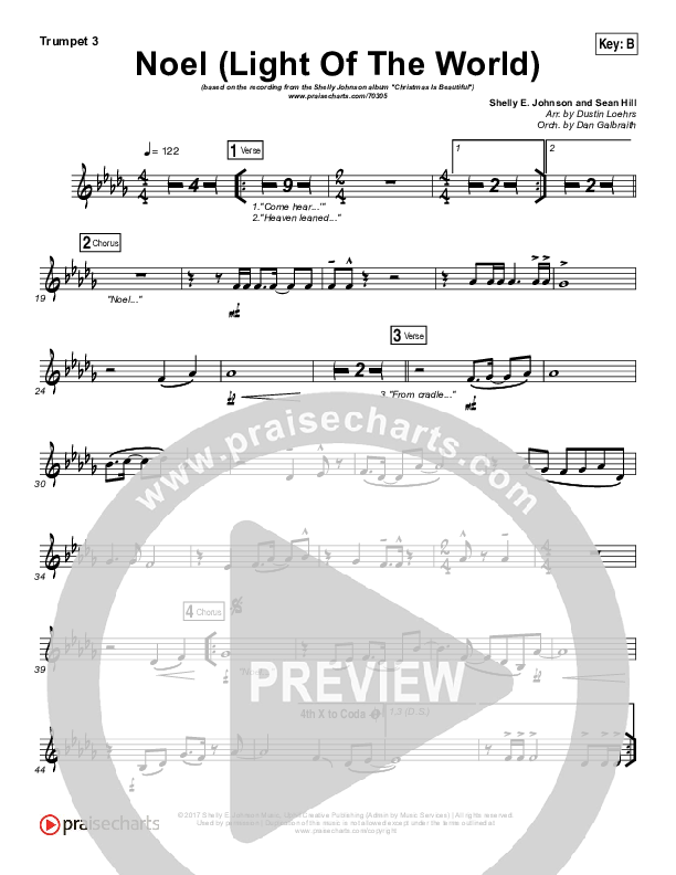 Noel (Light of the World) Trumpet 3 (Shelly E. Johnson)