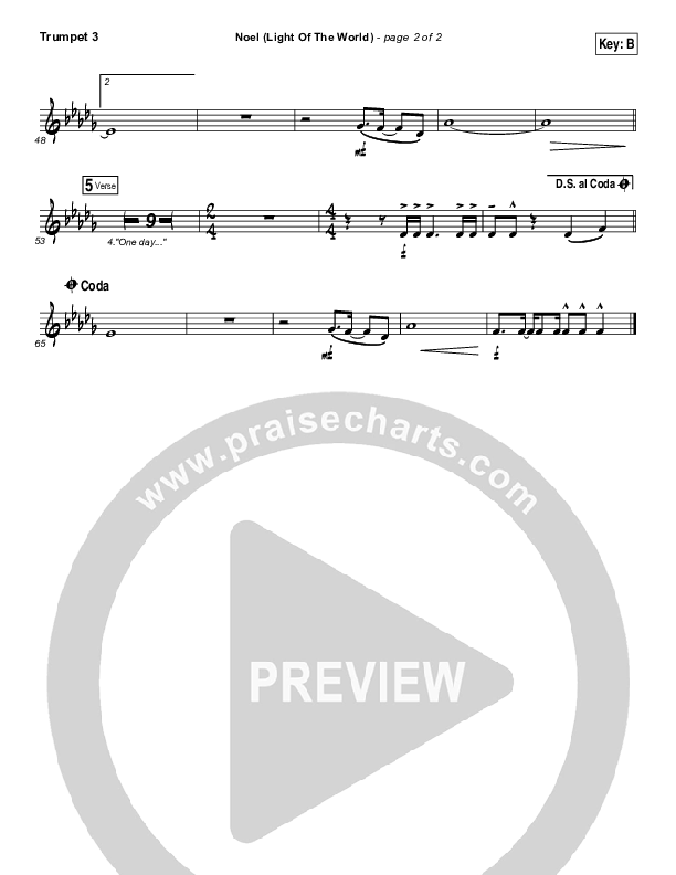 Noel (Light of the World) Trumpet 3 (Shelly E. Johnson)