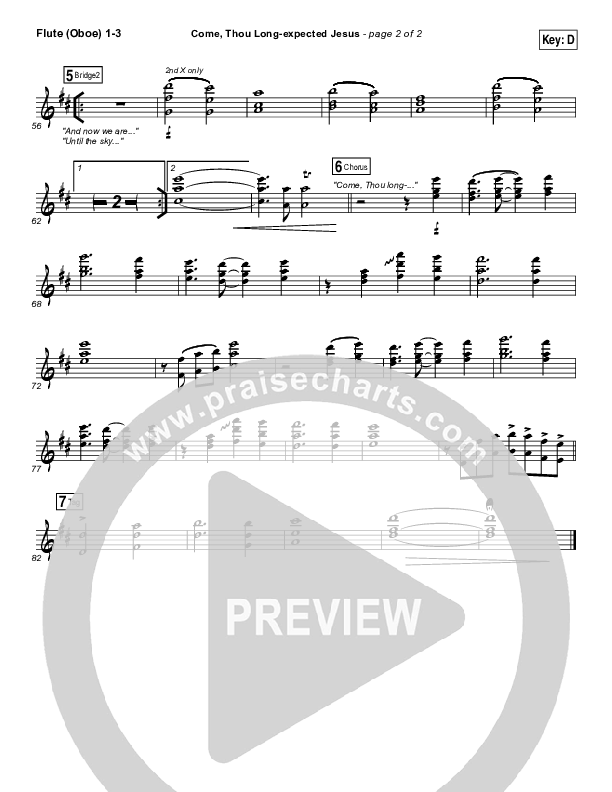 Come Thou Long Expected Jesus Wind Pack (Meredith Andrews)