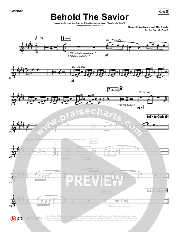 Behold The Savior Wind Pack (Meredith Andrews)