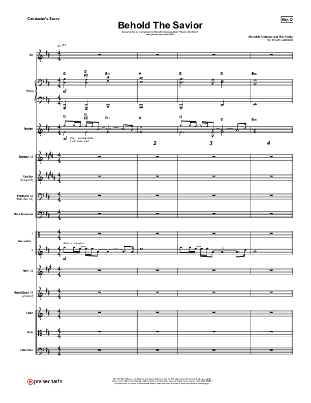 Behold The Savior Conductor's Score (Meredith Andrews)