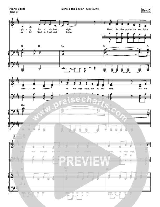 Behold The Savior Piano/Vocal (SATB) (Meredith Andrews)
