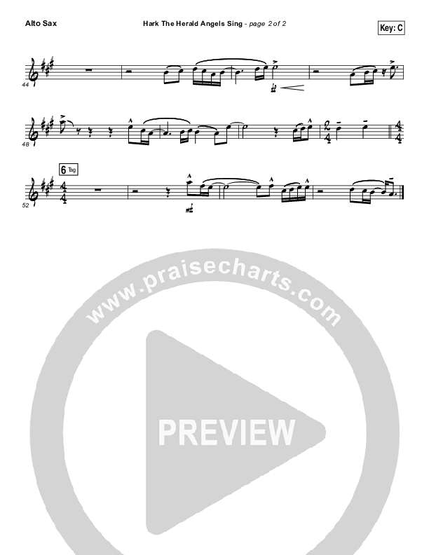 Hark The Herald Angels Sing Alto Sax (Meredith Andrews)