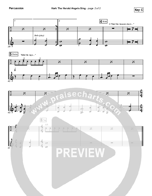 Hark The Herald Angels Sing Percussion (Meredith Andrews)