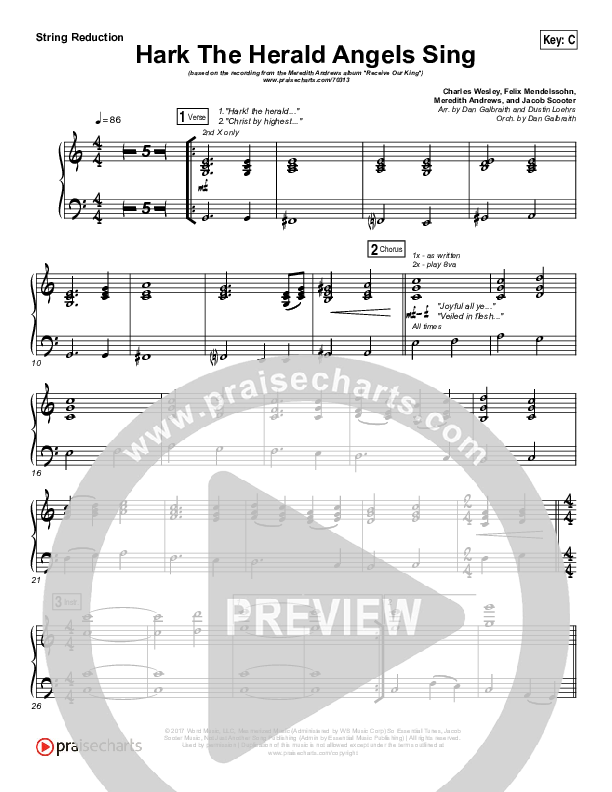 Hark The Herald Angels Sing String Pack (Meredith Andrews)