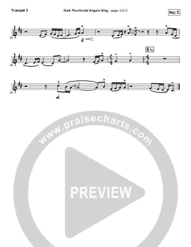 Hark The Herald Angels Sing Trumpet 3 (Meredith Andrews)