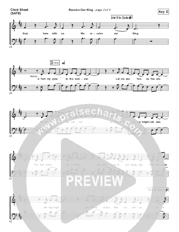 Receive Our King Choir Sheet (SATB) (Meredith Andrews / Michael Weaver)