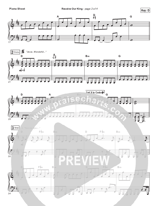 Receive Our King Piano Sheet (Meredith Andrews / Michael Weaver)
