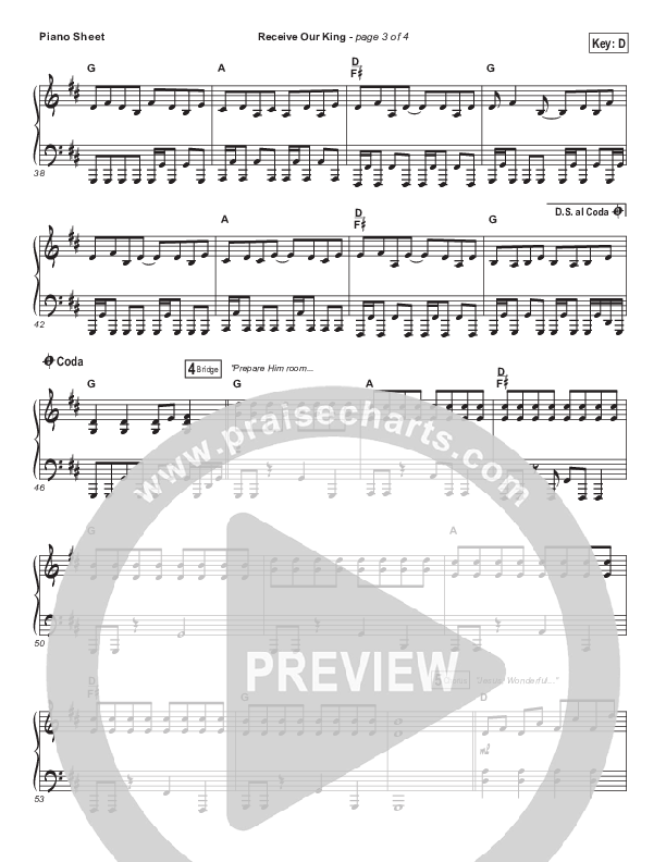 Receive Our King Piano Sheet (Meredith Andrews / Michael Weaver)