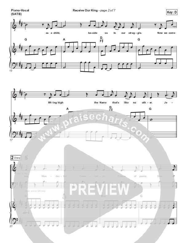 Receive Our King Piano/Vocal Pack (Meredith Andrews / Michael Weaver)