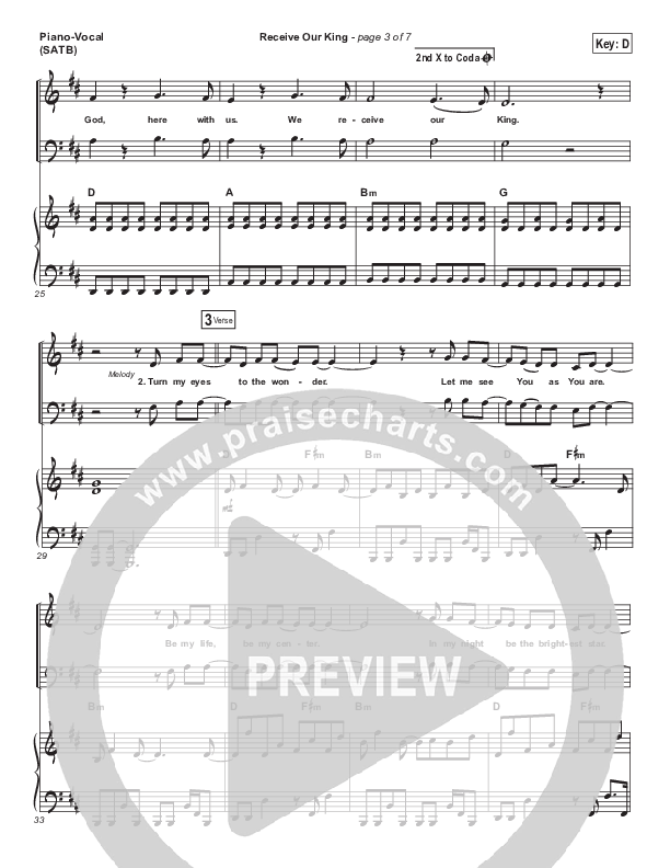 Receive Our King Piano/Vocal (SATB) (Meredith Andrews / Michael Weaver)