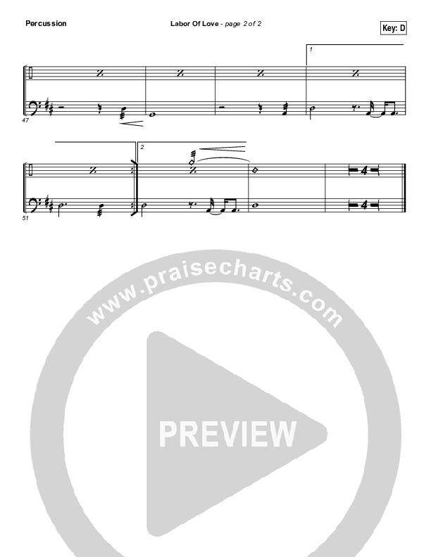 Labor Of Love Percussion (Meredith Andrews)